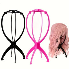 Solid Wigs Display Stand Portable Folding Hat Hairpiece Holder