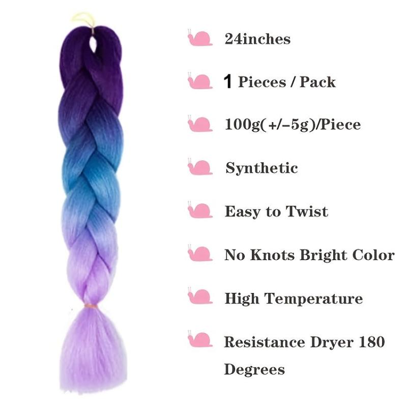 Purple Ombre Braiding Hair Extensions for Unique Hairstyles