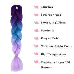 Purple Ombre Braiding Hair Extensions for Unique Hairstyles