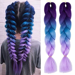 Purple Ombre Braiding Hair Extensions for Unique Hairstyles
