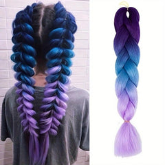 Purple Ombre Braiding Hair Extensions for Unique Hairstyles