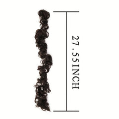 Wavy Hair Buns Hairpiece Brown for Women