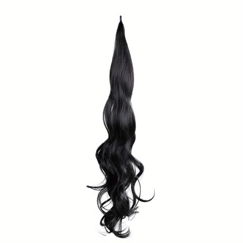 66cm Flexible Steel Wire Wrap Around Ponytail Blonde Loose Wave Hairpiece