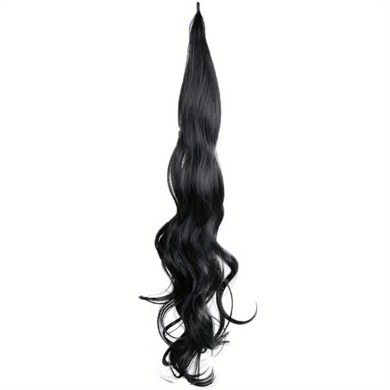 66cm Flexible Steel Wire Wrap Around Ponytail Blonde Loose Wave Hairpiece