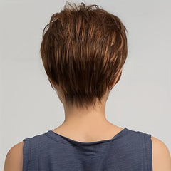 Short Pixie Cut Synthetic Wig With Bangs Heat Resistant