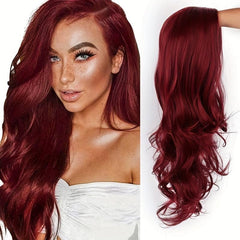 60 96 Cm Long Loose Wavy Hair Wigs Side Part Synthetic Fiber Wavy Wigs