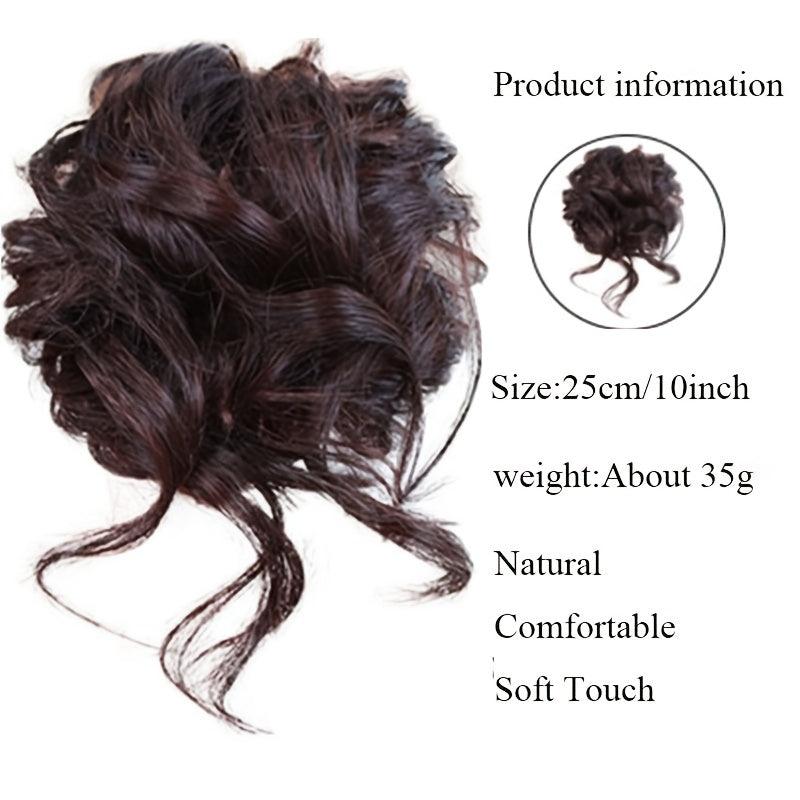 Donut Hair Buns Updo Chignon w/ Elastic Hair Rope Synthetic Hair Extensions