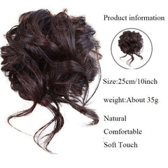 Donut Hair Buns Updo Chignon w/ Elastic Hair Rope Synthetic Hair Extensions