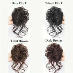 Donut Hair Buns Updo Chignon w/ Elastic Hair Rope Synthetic Hair Extensions