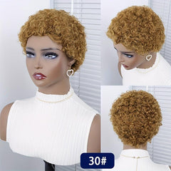 15 24 Cm Short Kinky Curly Hair Wigs for Women Natural Looking Afro Kinky Curly