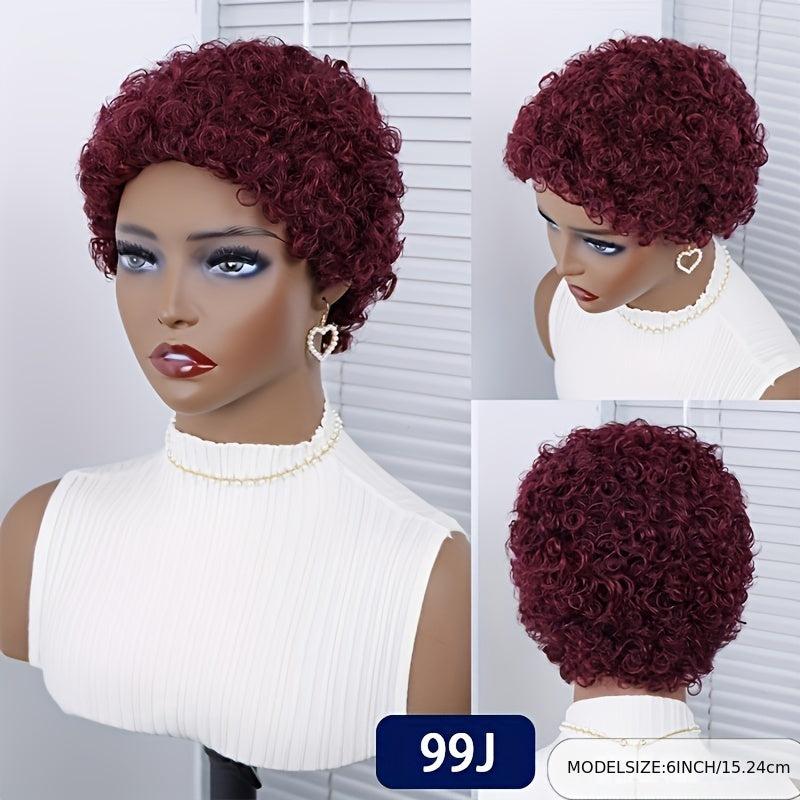 15 24 Cm Short Kinky Curly Hair Wigs for Women Natural Looking Afro Kinky Curly