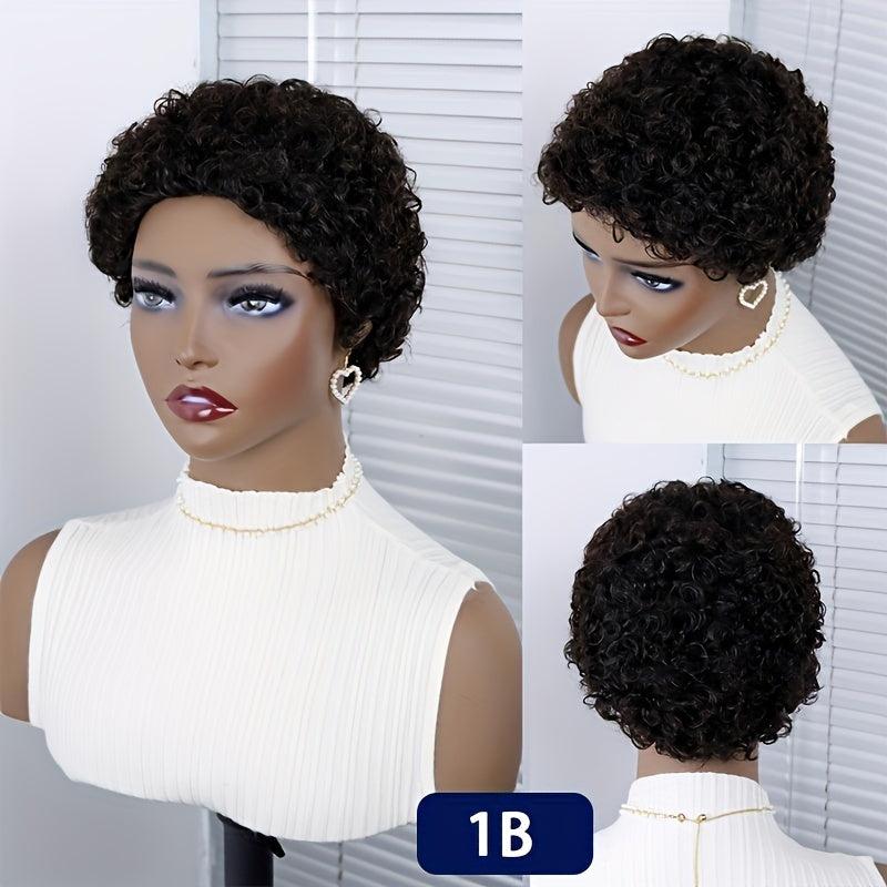 15 24 Cm Short Kinky Curly Hair Wigs for Women Natural Looking Afro Kinky Curly