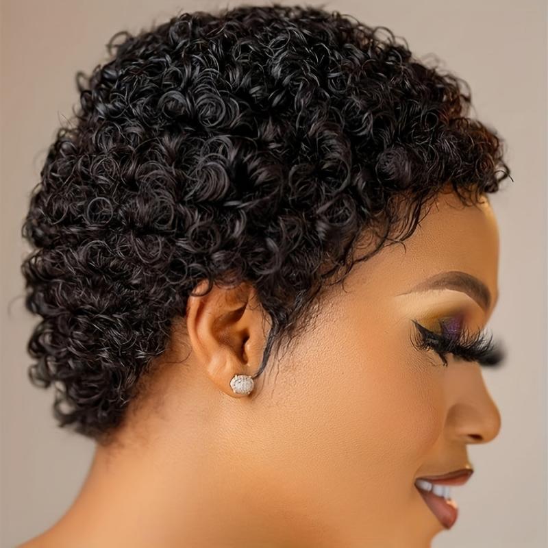 15 24 Cm Short Kinky Curly Hair Wigs for Women Natural Looking Afro Kinky Curly