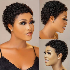 15 24 Cm Short Kinky Curly Hair Wigs for Women Natural Looking Afro Kinky Curly