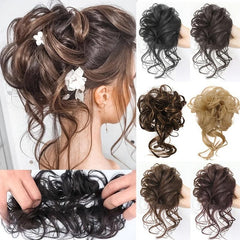 Messy Bun Hair Piece Tousled Updo Scrunchie Extension