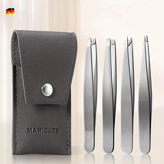 4Pcs Professional Tweezers Set Stainless Steel Tweezers For Shaping Eyebrows