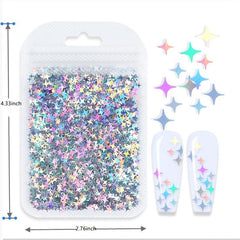Y2K Star Nail Sequins Holographic Glitter Flakes Nail Art Accessories