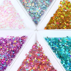 Y2K Star Nail Sequins Holographic Glitter Flakes Nail Art Accessories