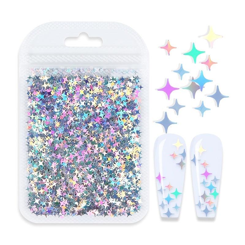 Y2K Star Nail Sequins Holographic Glitter Flakes Nail Art Accessories