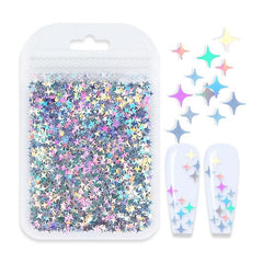 Y2K Star Nail Sequins Holographic Glitter Flakes Nail Art Accessories