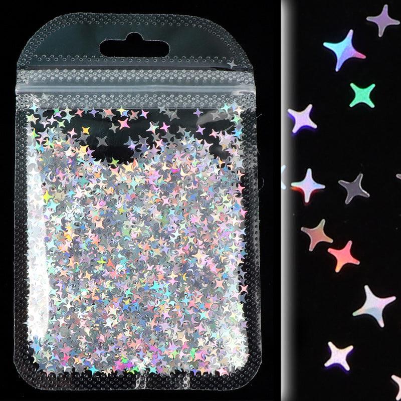 Y2K Star Nail Sequins Holographic Glitter Flakes Nail Art Accessories