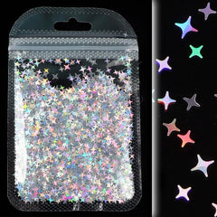 Y2K Star Nail Sequins Holographic Glitter Flakes Nail Art Accessories