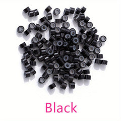 Silicone Micro Rings Links Crimp Beads Feather Hair Extensions Tools