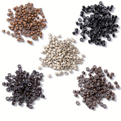 Silicone Micro Rings Links Crimp Beads Feather Hair Extensions Tools