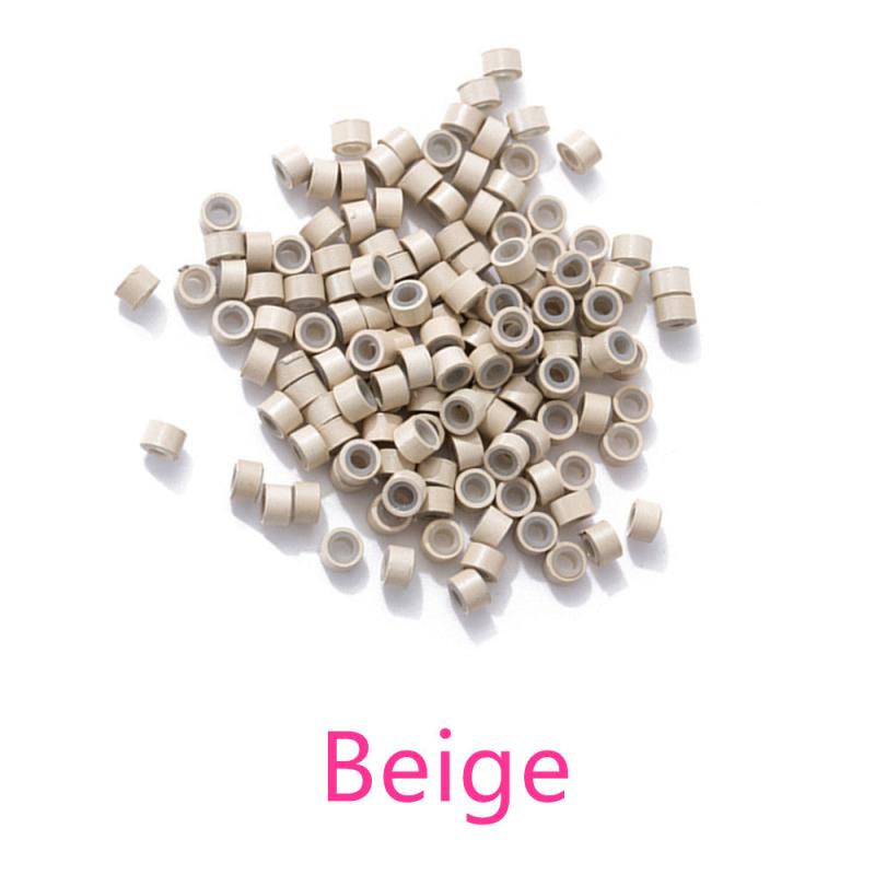 Silicone Micro Rings Links Crimp Beads Feather Hair Extensions Tools