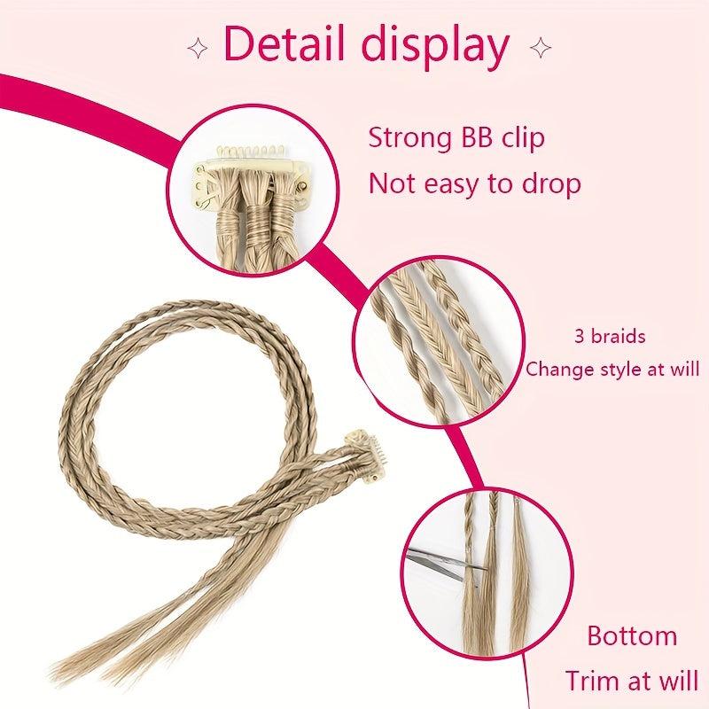 Braid Clip In Hair Extensions Long Ponytail Hairpieces