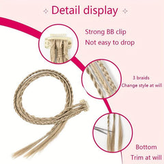 Braid Clip In Hair Extensions Long Ponytail Hairpieces