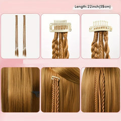 Braid Clip In Hair Extensions Long Ponytail Hairpieces