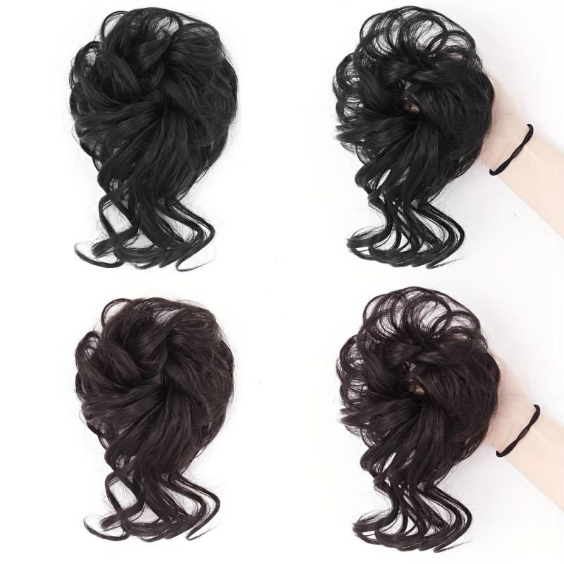 Messy Hair Bun Hairpiece Curly Updo Scrunchies Chignon Hairpieces
