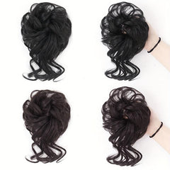 Messy Hair Bun Hairpiece Curly Updo Scrunchies Chignon Hairpieces