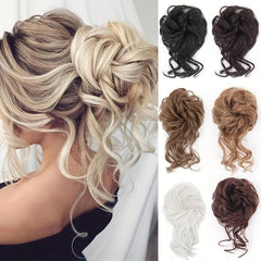 Messy Hair Bun Hairpiece Curly Updo Scrunchies Chignon Hairpieces
