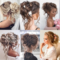 Messy Hair Bun Hairpiece Curly Updo Scrunchies Chignon Hairpieces