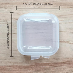 10 Clear Plastic Mini Boxes for Jewelry Earplugs Pills and More