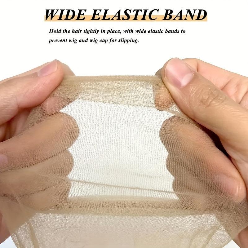 6pcs Invisible HD Wig Caps For Lace Front Wigs Sheer Nylon Stocking Cap