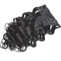 8pcs Body Wave Clip In Hair Extensions 100% Human Hair Double Strong Weft