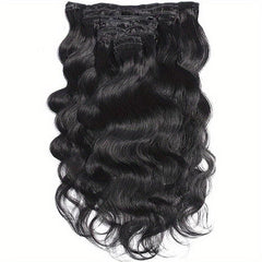 8pcs Body Wave Clip In Hair Extensions 100% Human Hair Double Strong Weft