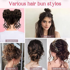 Messy Bun Hair Piece Synthetic Wavy Curly Chignon Ponytail