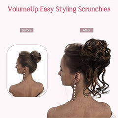 Messy Bun Hair Piece Synthetic Wavy Curly Chignon Ponytail