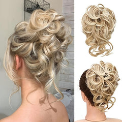 Messy Bun Hair Piece Synthetic Wavy Curly Chignon Ponytail