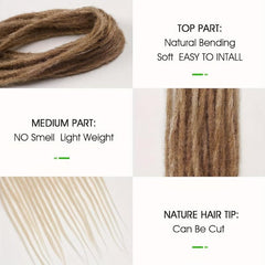 10 Strands 60-96cm Double Ended Dreadlock Extensions for Women