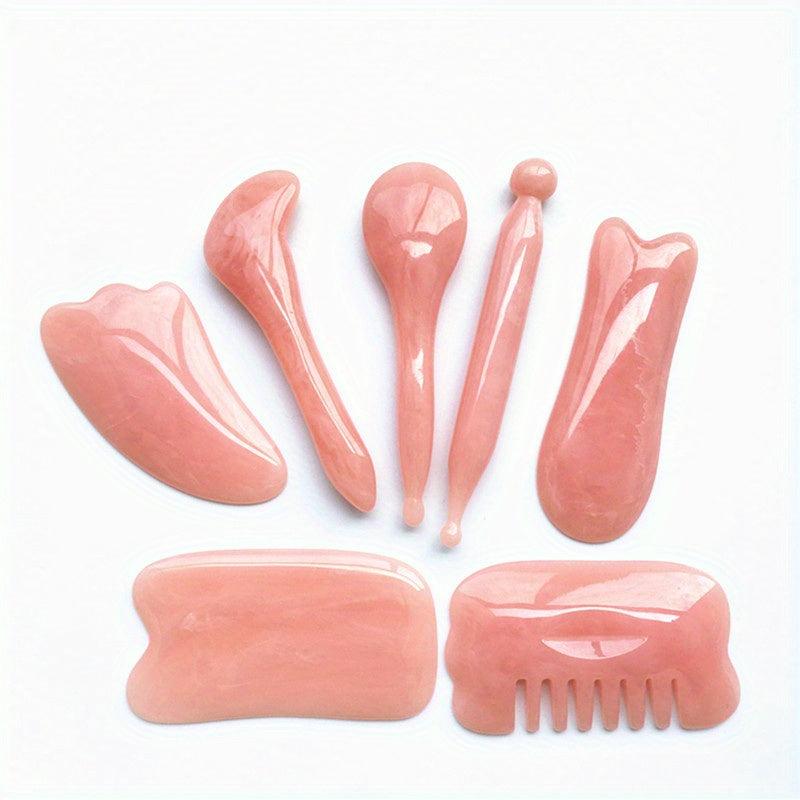 7pcs Gua Sha Massage Tool Set Resin Scrapers For Face Back & Neck