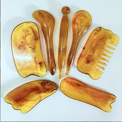 7pcs Gua Sha Massage Tool Set Resin Scrapers For Face Back & Neck