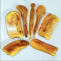7pcs Gua Sha Massage Tool Set Resin Scrapers For Face Back & Neck