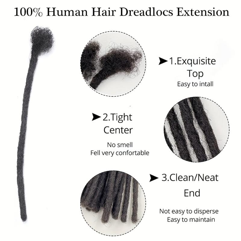 Loc Extensions Human Hair For Men Women 10 Strands 0 Width 100 Full Permanent