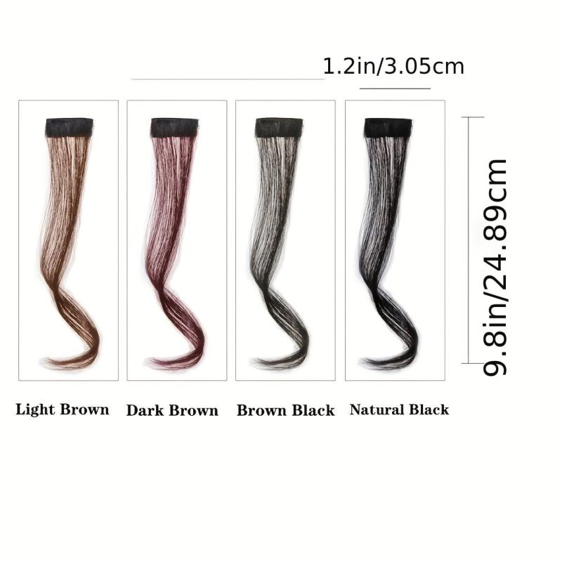 2pcs Synthetic Hair Bangs Middle Part Bangs Clip In Hair Piece for Women