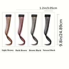 2pcs Synthetic Hair Bangs Middle Part Bangs Clip In Hair Piece for Women